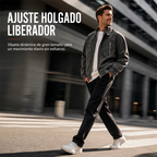 Chamarra Bomber Tipo Gamuza para Hombre Oversize