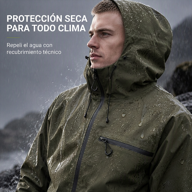 Chamarra Impermeable con Capucha para Hombre Estilo Urbano
