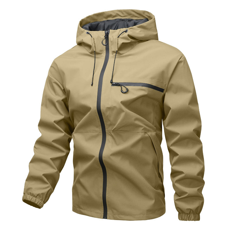 Chamarra Impermeable con Capucha para Hombre Estilo Urbano