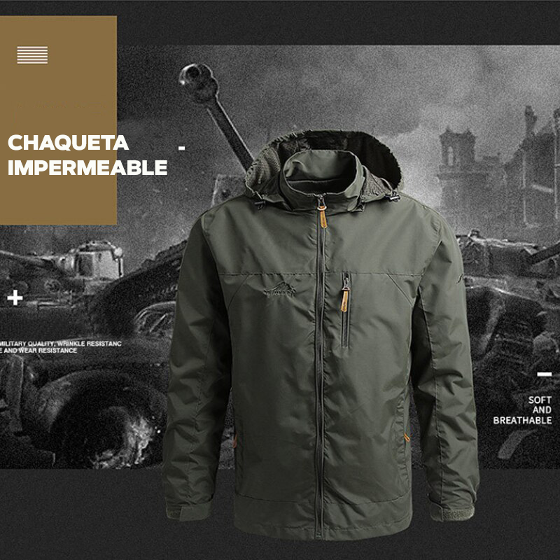 Chamarra Impermeable para Hombre Cortaviento