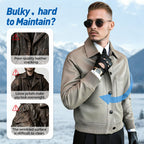 Chamarra de Piel Sintética para Hombre con Cuello Camisero