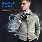 Chamarra de Piel Sintética para Hombre con Cuello Camisero