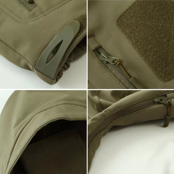 Chamarra Softshell para Hombre Resistente al Agua con Capucha
