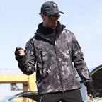 Chamarra Softshell para Hombre Resistente al Agua con Capucha