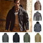 Chamarra Softshell para Hombre Resistente al Agua con Capucha