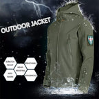 Chamarra Softshell para Hombre Resistente al Agua con Capucha