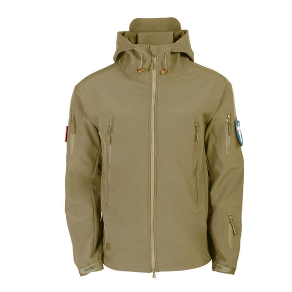 Chamarra Softshell para Hombre Resistente al Agua con Capucha