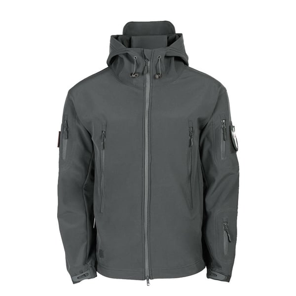 Chamarra Softshell para Hombre Resistente al Agua con Capucha