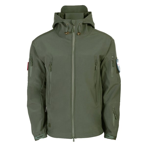 Chamarra Softshell para Hombre Resistente al Agua con Capucha