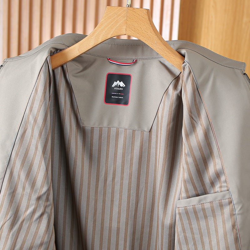 Chaqueta Casual con Cierre para Hombre Cuello Camisero