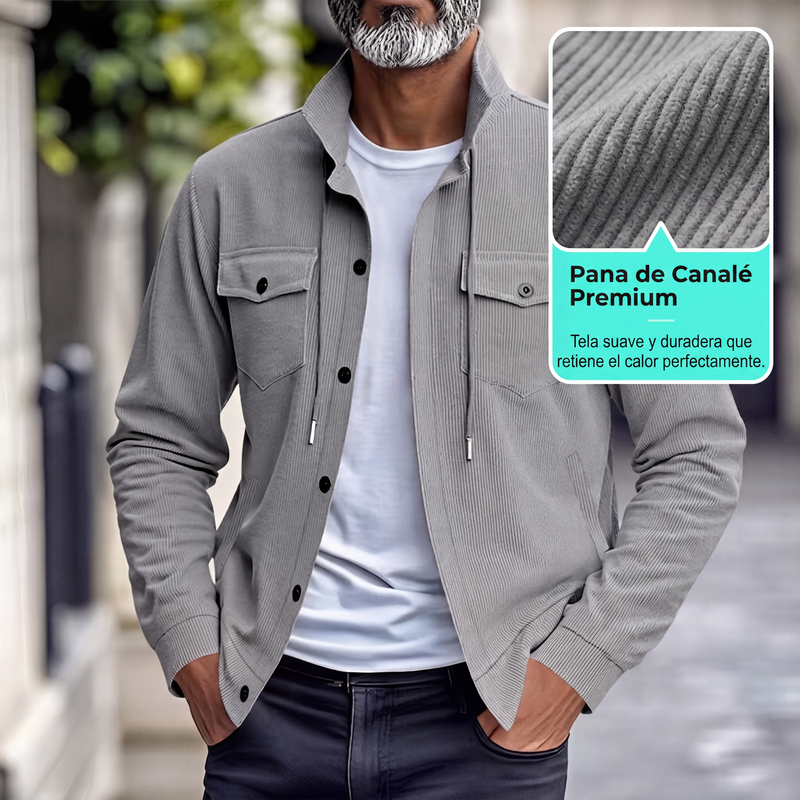Chaqueta de Pana Vintage para Hombre Corte Relajado