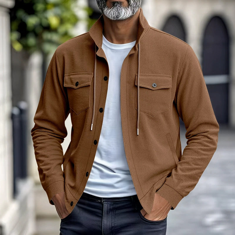 Chaqueta de Pana Vintage para Hombre Corte Relajado