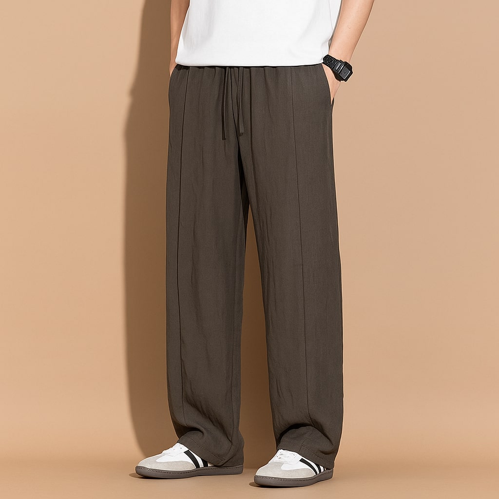 Cherubino Summer Linen Drawstring Trousers
