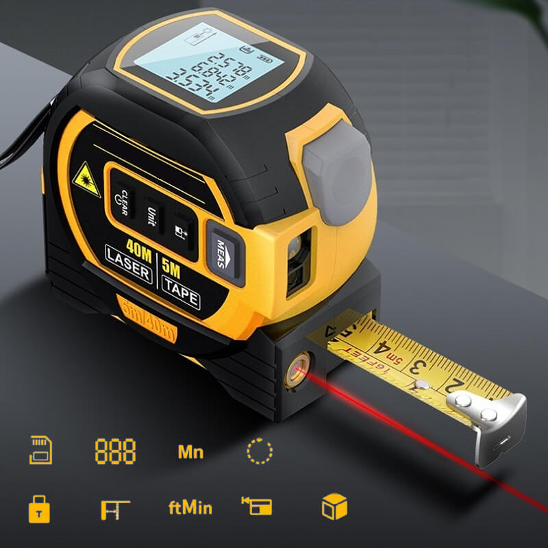 Cinta Métrica Digital 3 en 1 con Medidor Láser