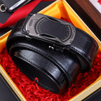 Cinturón para Hombre con Hebilla Automática Grabado Cocodrilo