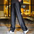 Conjunto de Camisa y Pantalón para Hombre Satinado a Rayas