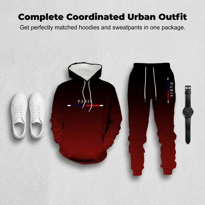 Conjunto Deportivo Degradado para Hombre Sudadera y Pants