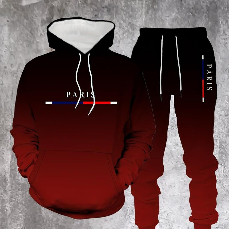 Conjunto Deportivo Degradado para Hombre Sudadera y Pants