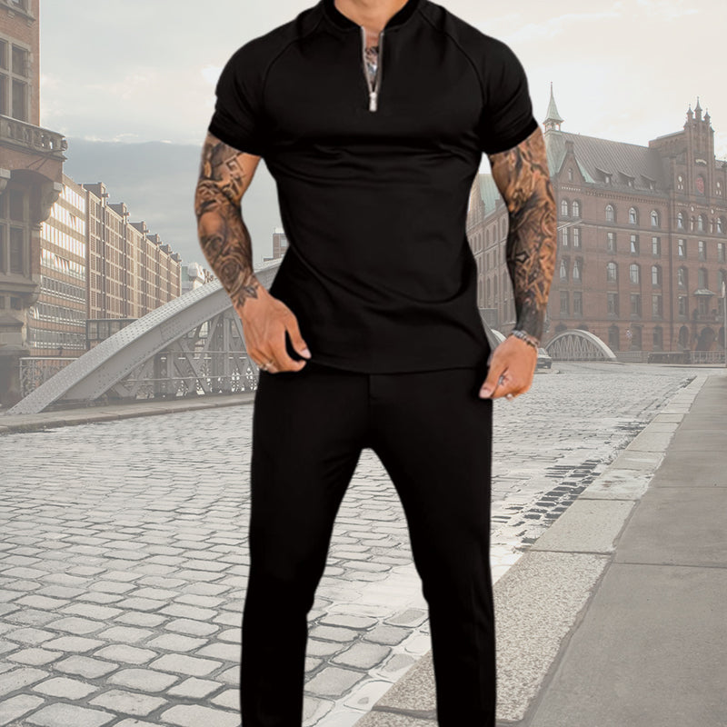 Conjunto para Hombre Polo con Cierre y Pantalón