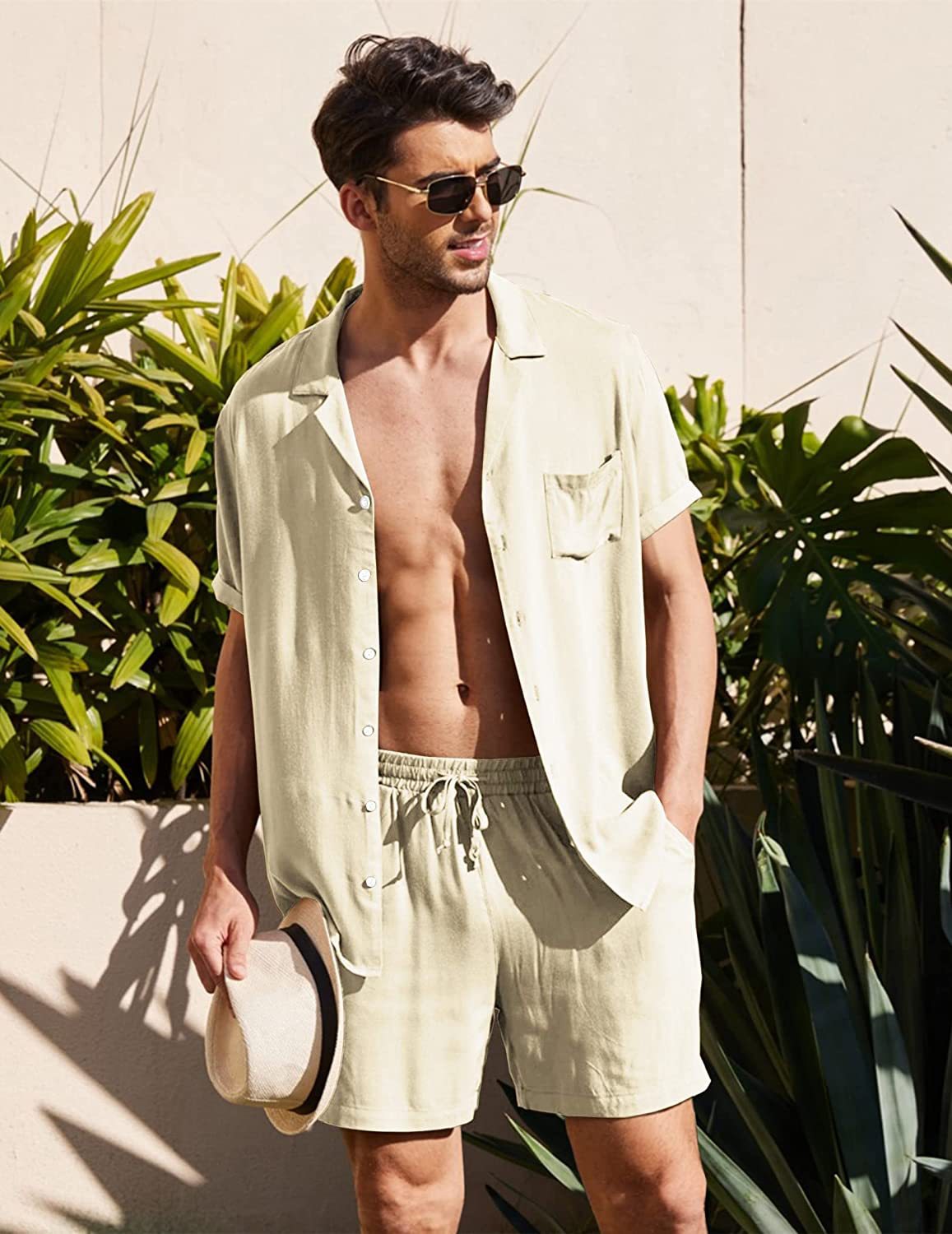 Conjunto de Lino para Hombre Camisa y Short