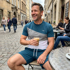 Conjunto de Playera y Short para Hombre de Bloques de Color