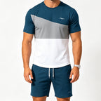 Conjunto de Playera y Short para Hombre de Bloques de Color