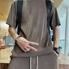 Conjunto de Seda Fría para Hombre Playera y Pantalón