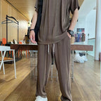 Conjunto de Seda Fría para Hombre Playera y Pantalón