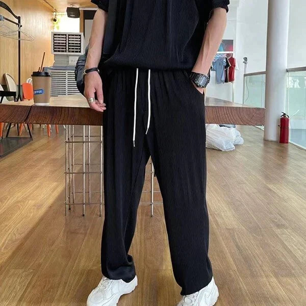Conjunto de Seda Fría para Hombre Playera y Pantalón
