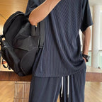 Conjunto de Seda Fría para Hombre Playera y Pantalón