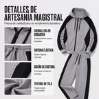Conjunto Deportivo para Hombre Sudadera con Cierre y Pants Bloques de Color