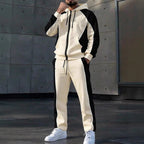 Conjunto Deportivo para Hombre Sudadera con Cierre y Pants Bloques de Color