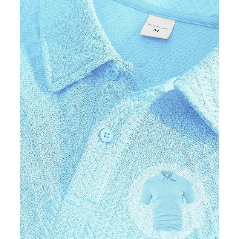 Conjunto de Verano para Hombre Polo Jacquard y Short