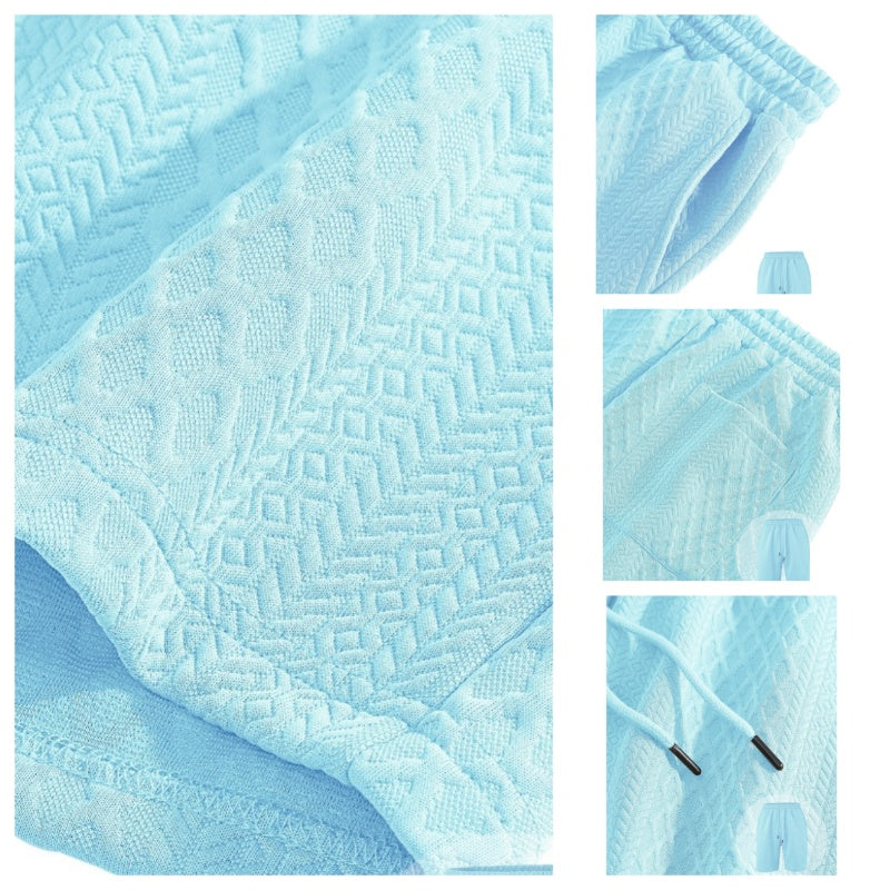 Conjunto de Verano para Hombre Polo Jacquard y Short