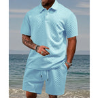 Conjunto de Verano para Hombre Polo Jacquard y Short
