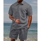 Conjunto de Verano para Hombre Polo Jacquard y Short