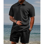 Conjunto de Verano para Hombre Polo Jacquard y Short