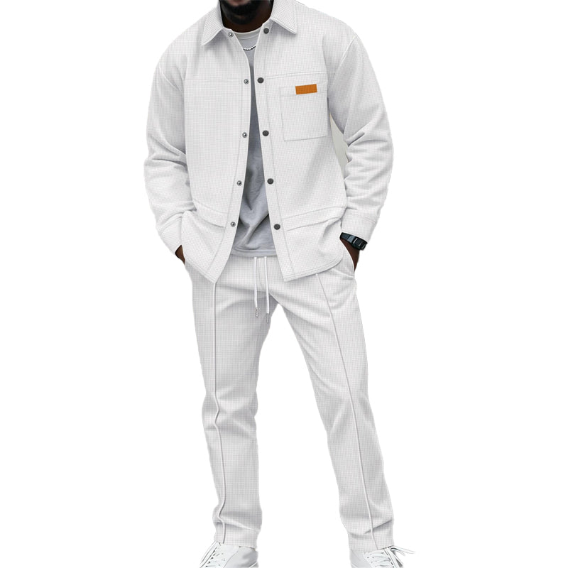 Conjunto Waffle para Hombre Chaqueta y Pantalón