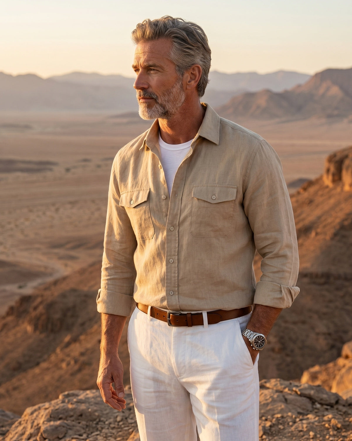Tancredi Linen Long Sleeve Shirt