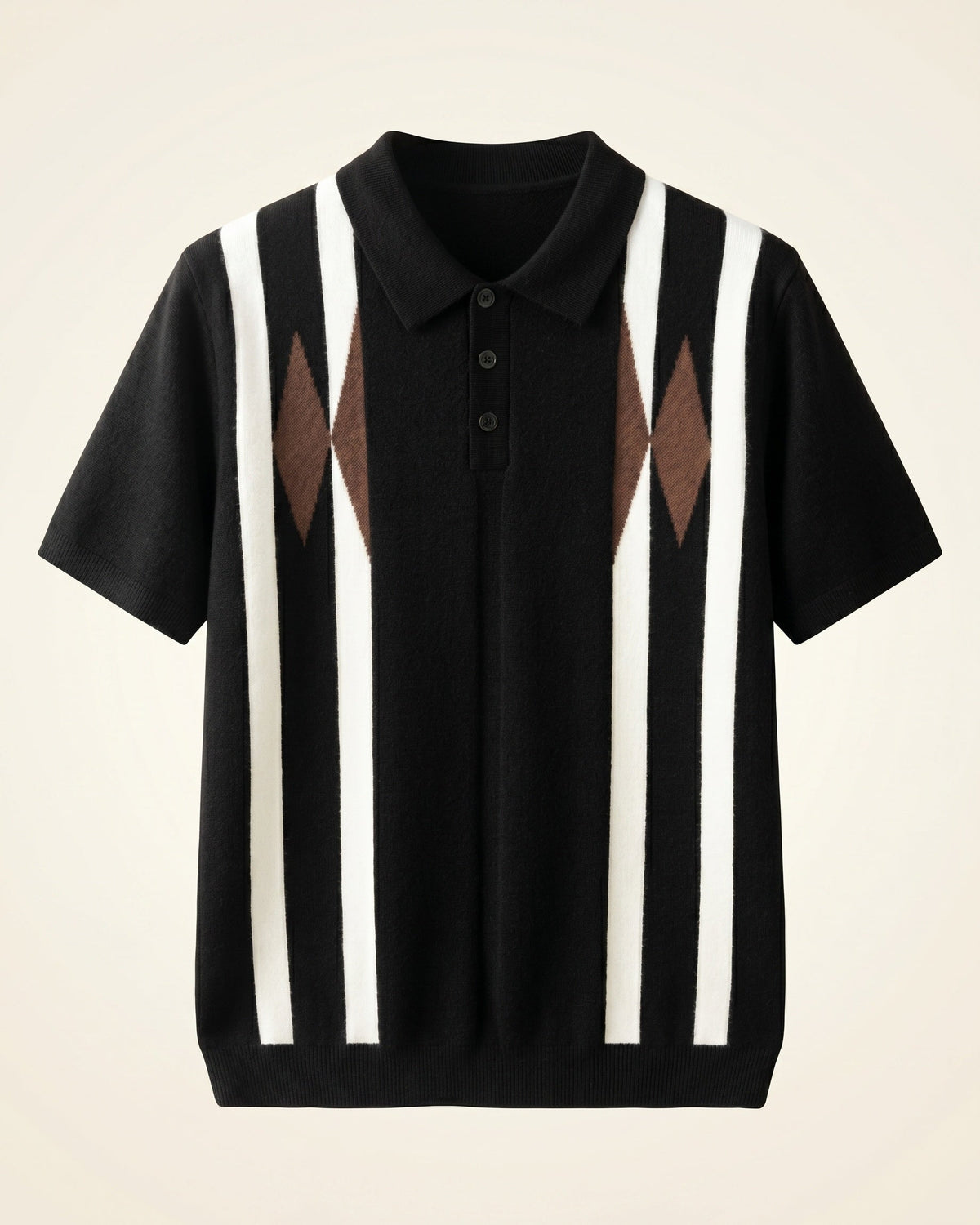 Bruno Knit Striped Diamond Polo
