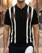 Bruno Knit Striped Diamond Polo