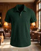 Luciano Wool Ribbed Knit Polo
