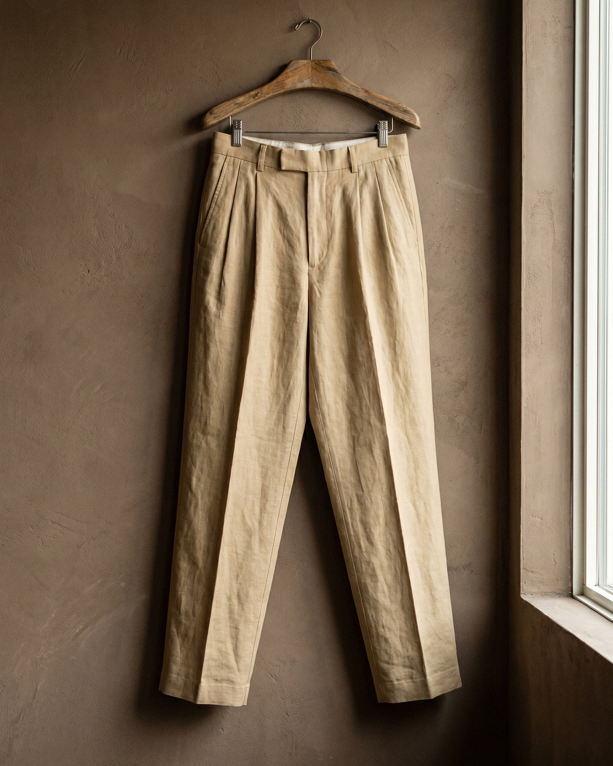 Ercole Pleated Linen Trousers