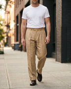 Ercole Pleated Linen Trousers