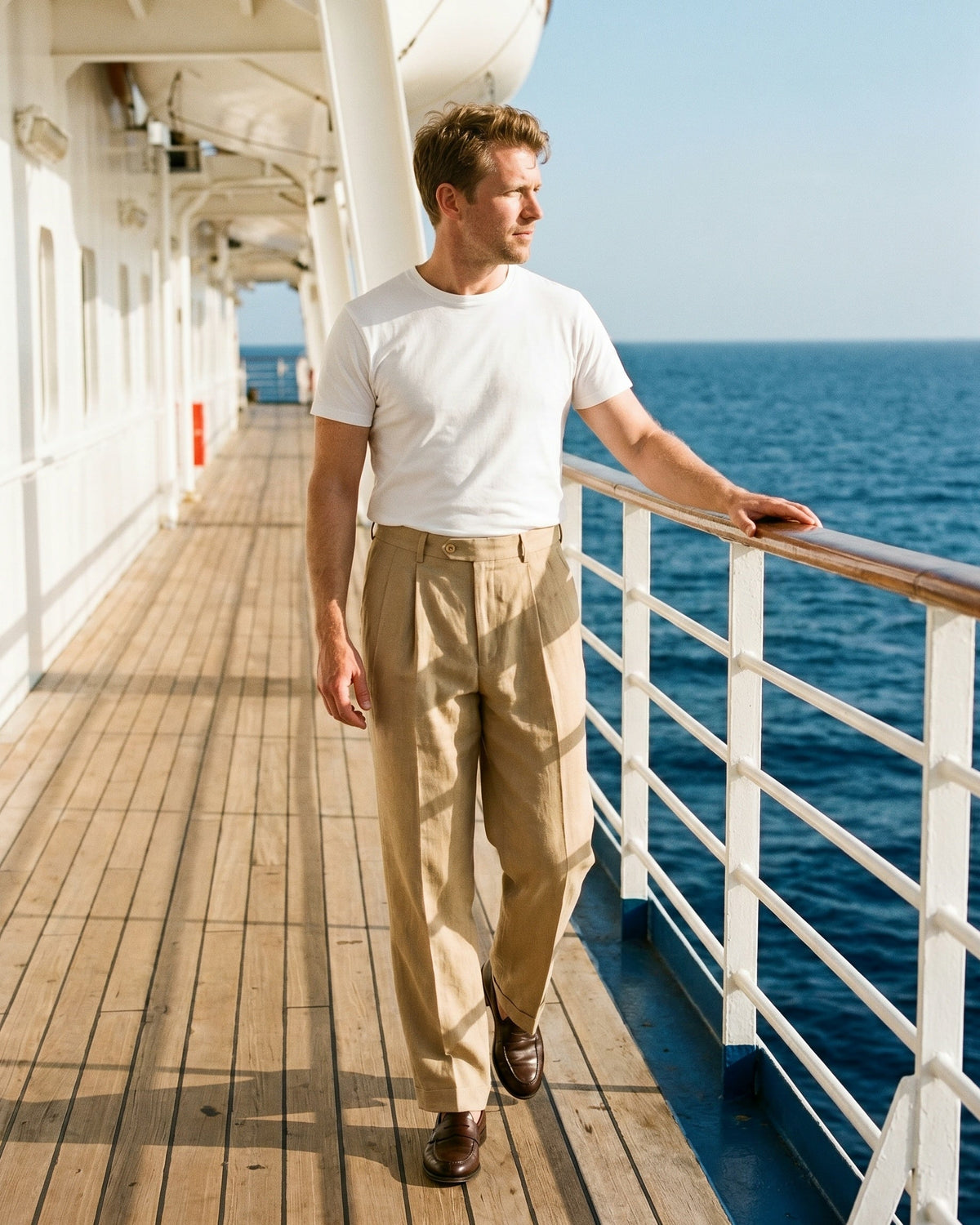 Ercole Pleated Linen Trousers
