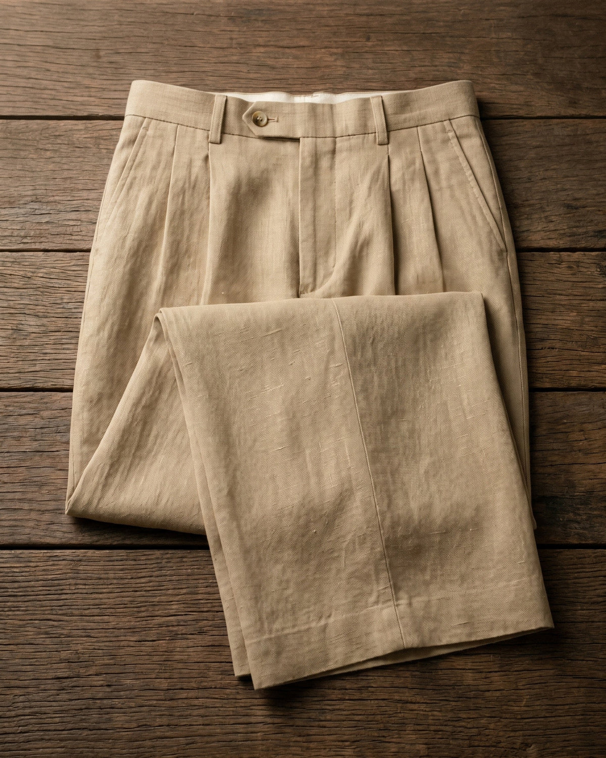 Ercole Pleated Linen Trousers