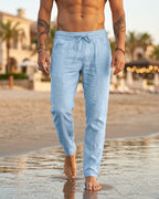 Gennaro Linen Relaxed Drawstring Trousers