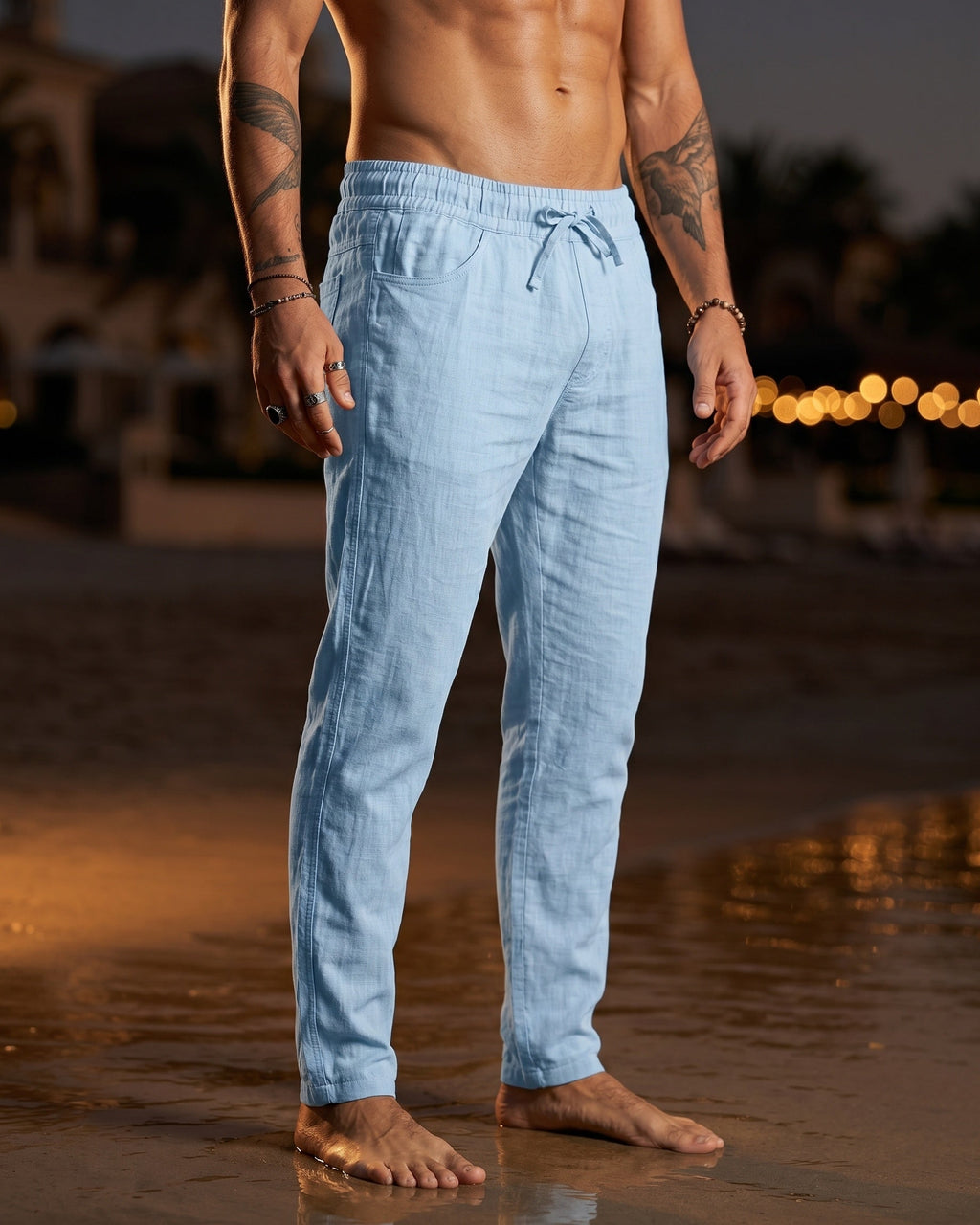 Gennaro Linen Relaxed Drawstring Trousers