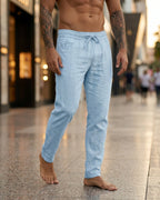 Gennaro Linen Relaxed Drawstring Trousers