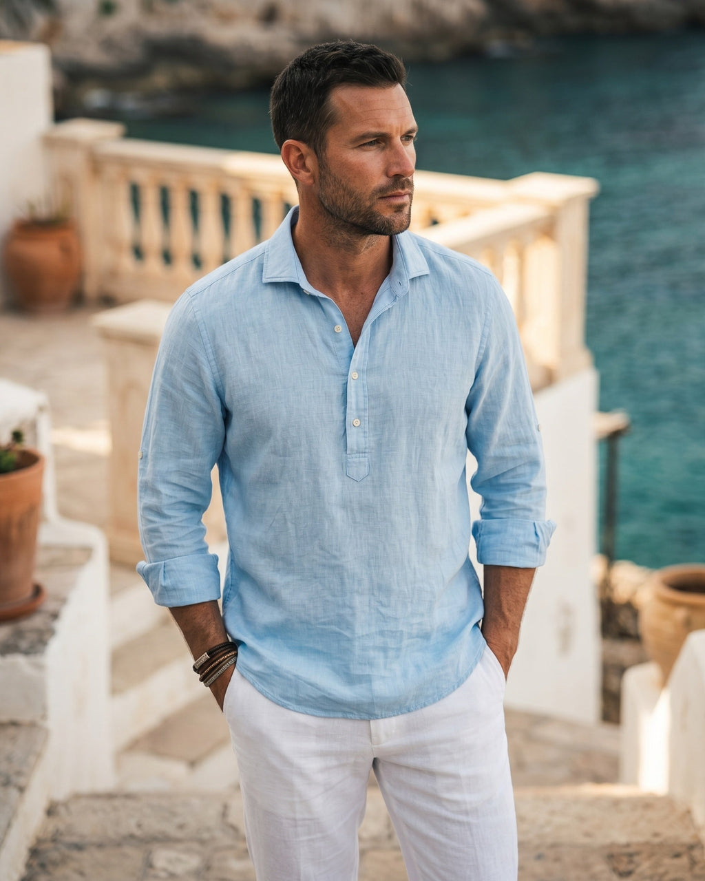 Camillo Cotton Blend Popover Shirt
